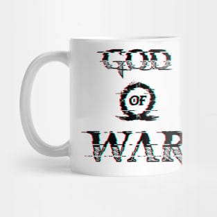 God Of War Logo Glitch Effect Black Mug